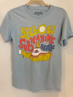 The Beatles Yellow Submarine Graphic Tee - Light Blue Adult Small